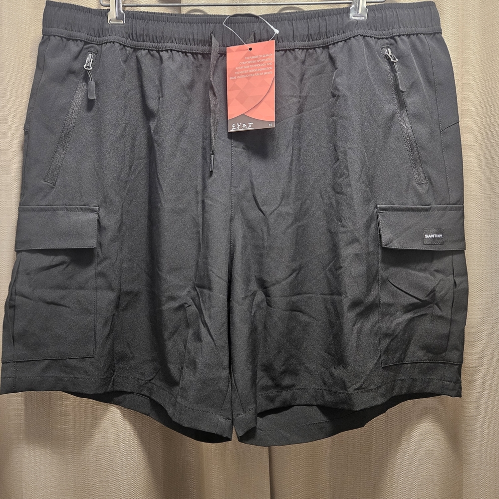Women's Black Cargo Shorts